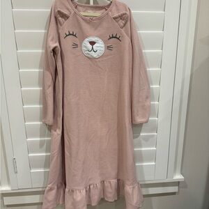 Carter's Pink Cat Face Fleece Nightgown